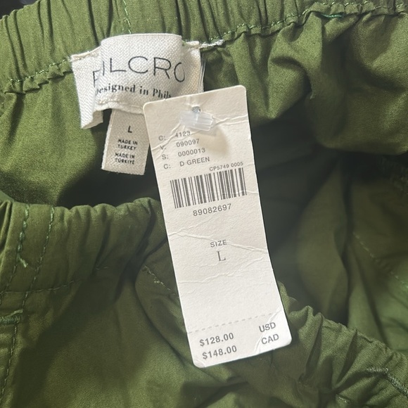 Anthropologie Pilcro Pull On Parachute Pants Dark Green Pockets Sz L NEW - Picture 12 of 16